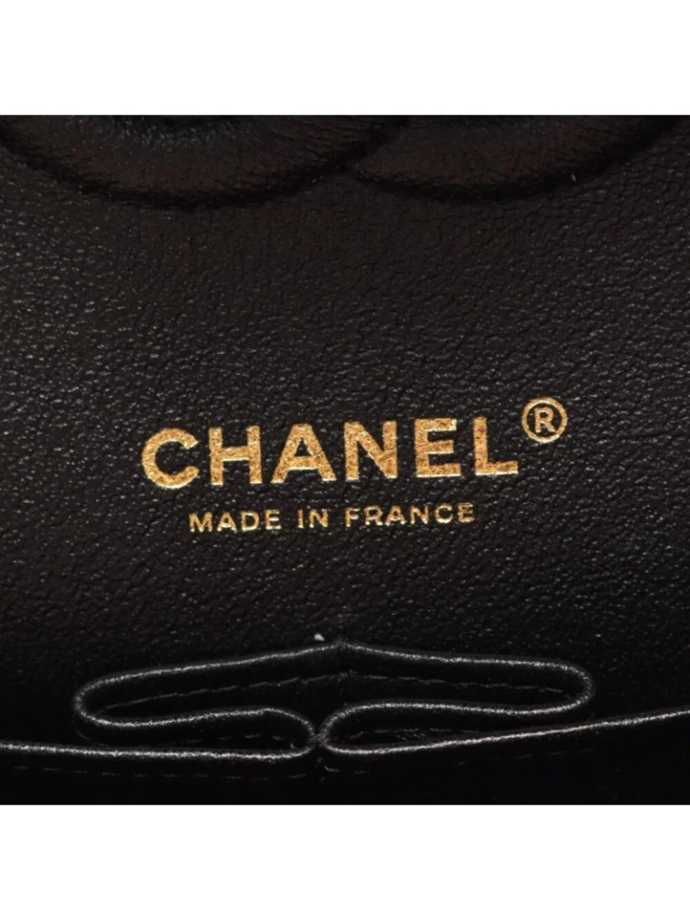 Chanel Shoulder Bag Quilted Egyptian Charm Double Flap Black Lambskin Chain